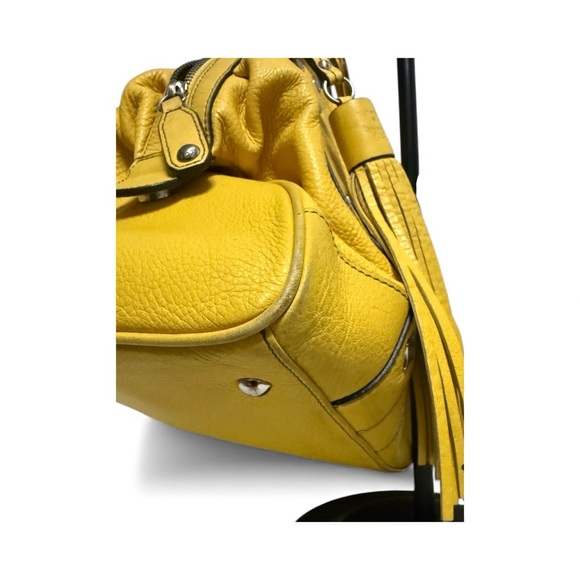 MCM Vintage Pebbled Leather Tassel Satchel Bag EUC - Picture 6 of 15